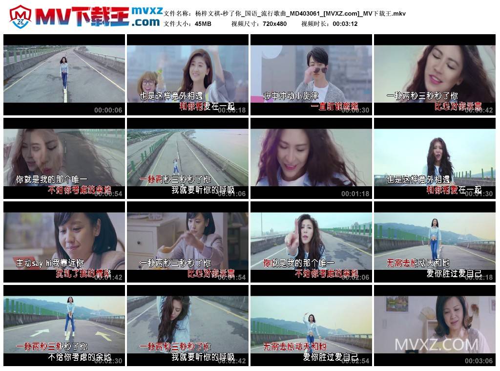 杨梓文祺-秒了你_国语_流行歌曲_MD403061
